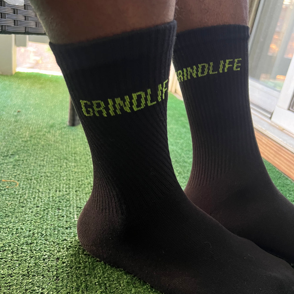 
                      
                        GrindLife Horizontal Calf Socks Black Neon Green
                      
                    