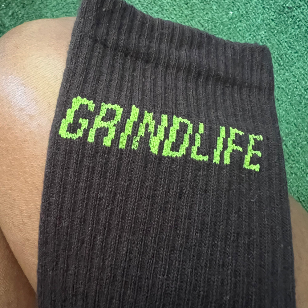 
                      
                        GrindLife Horizontal Calf Socks Black Neon Green
                      
                    