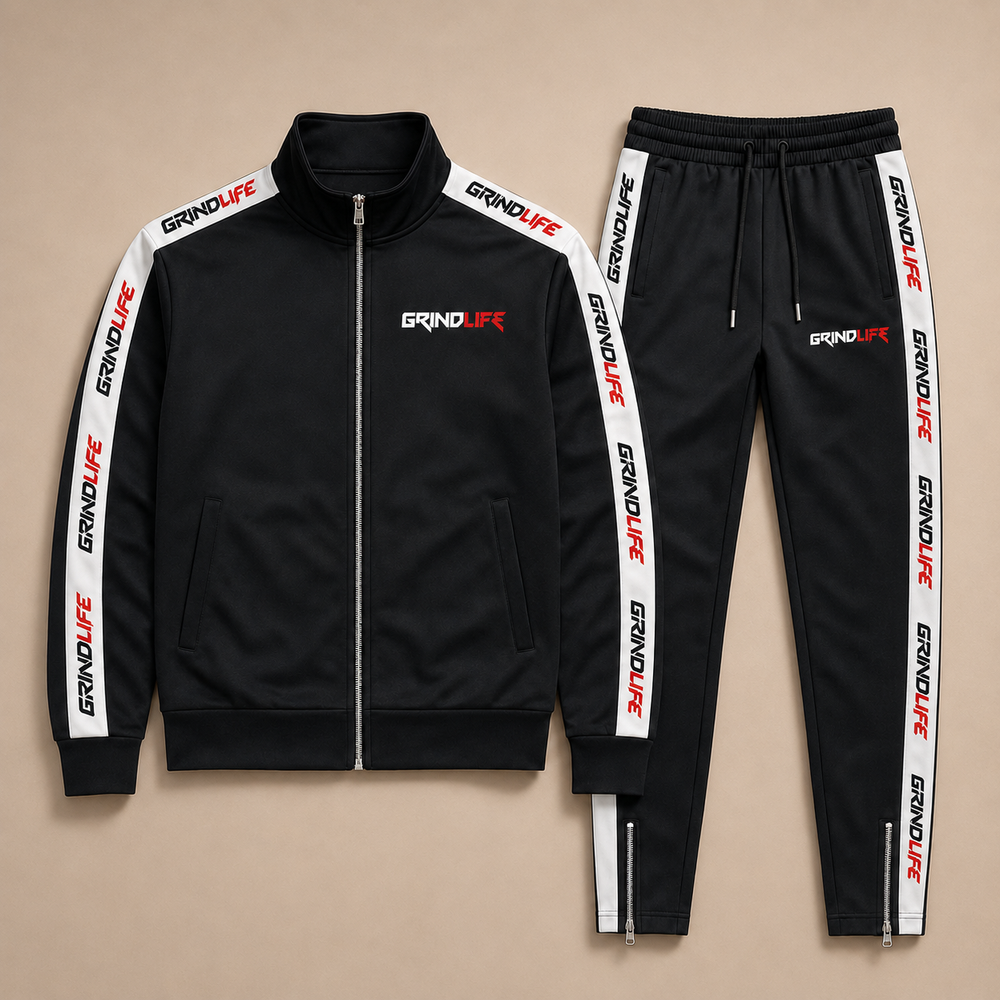 Essential Grind Tracksuit-Black