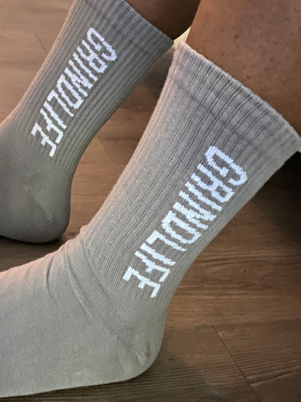 GrindLife Vertical Calf Socks  Heather Gray