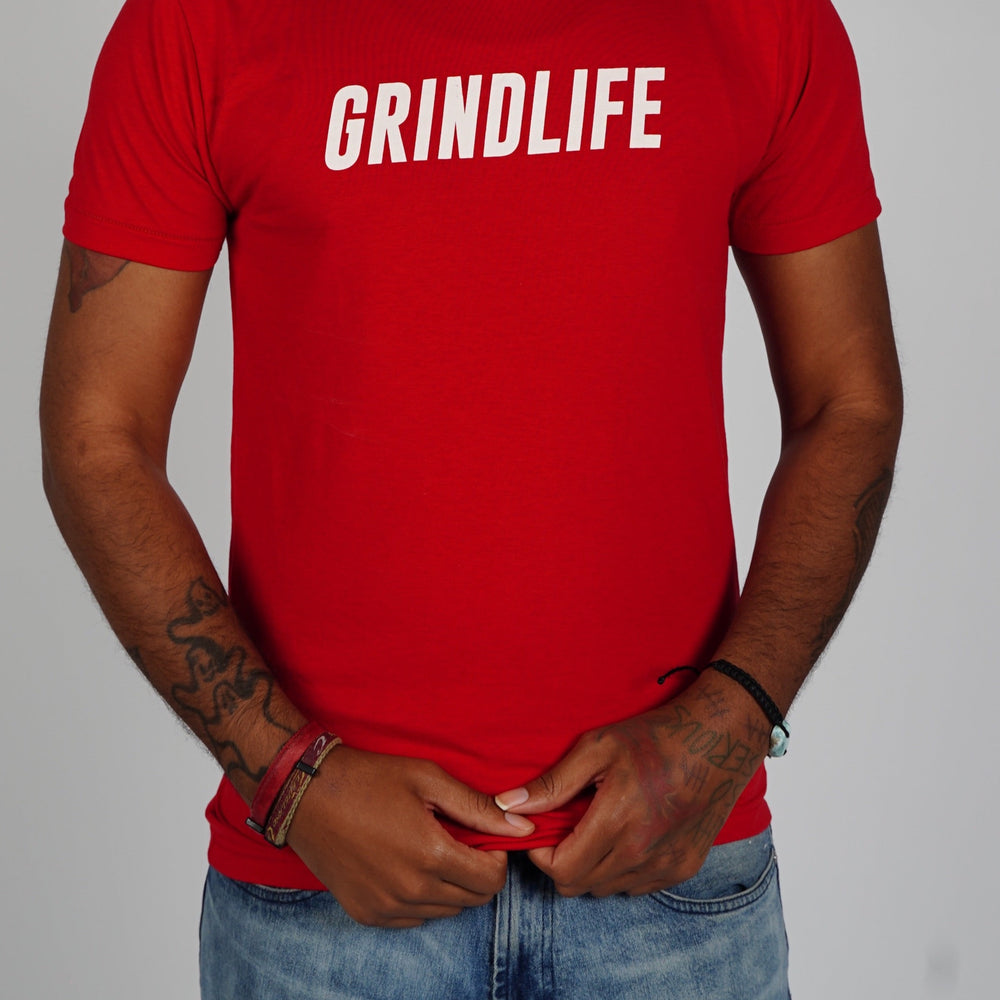 
                      
                        GrindLife Signature Logo Slim Fit T Red|White
                      
                    