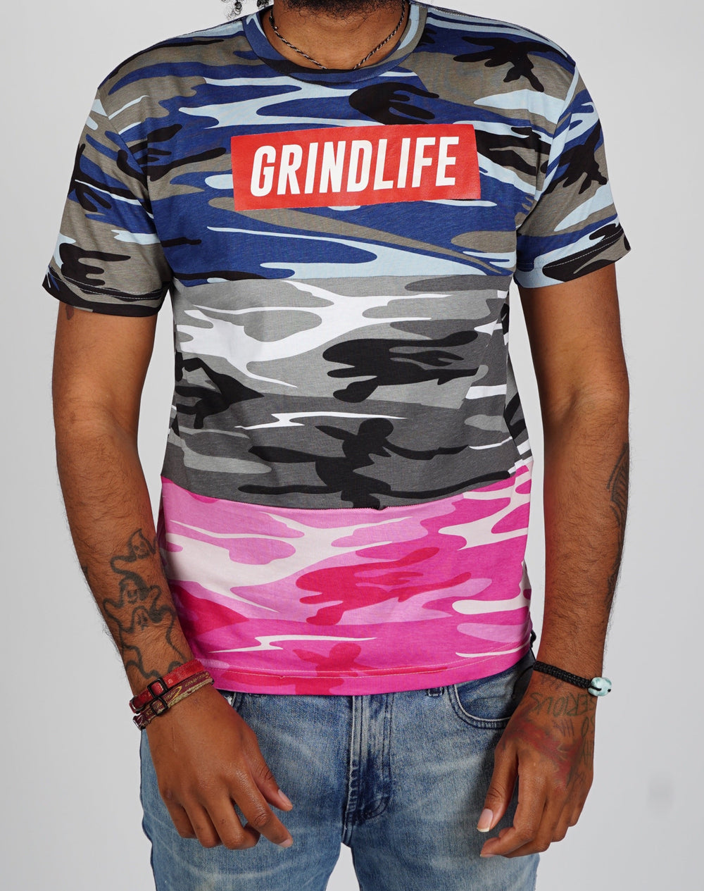 GrindLife Red Box Triple Split Camo T