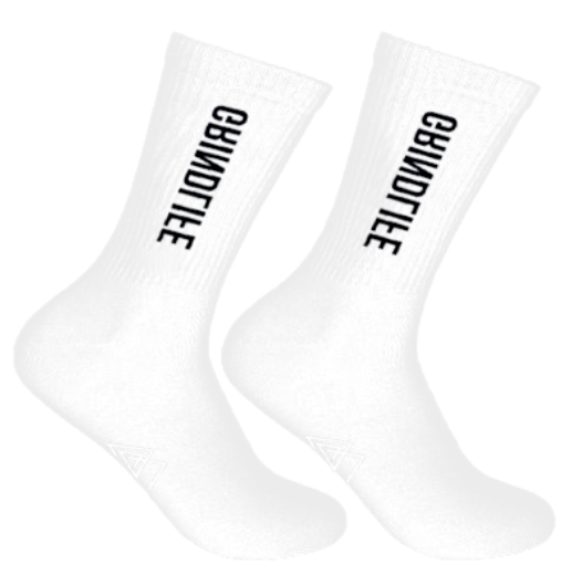 
                      
                        GrindLife Vertical Calf Cotton Socks White|Black
                      
                    